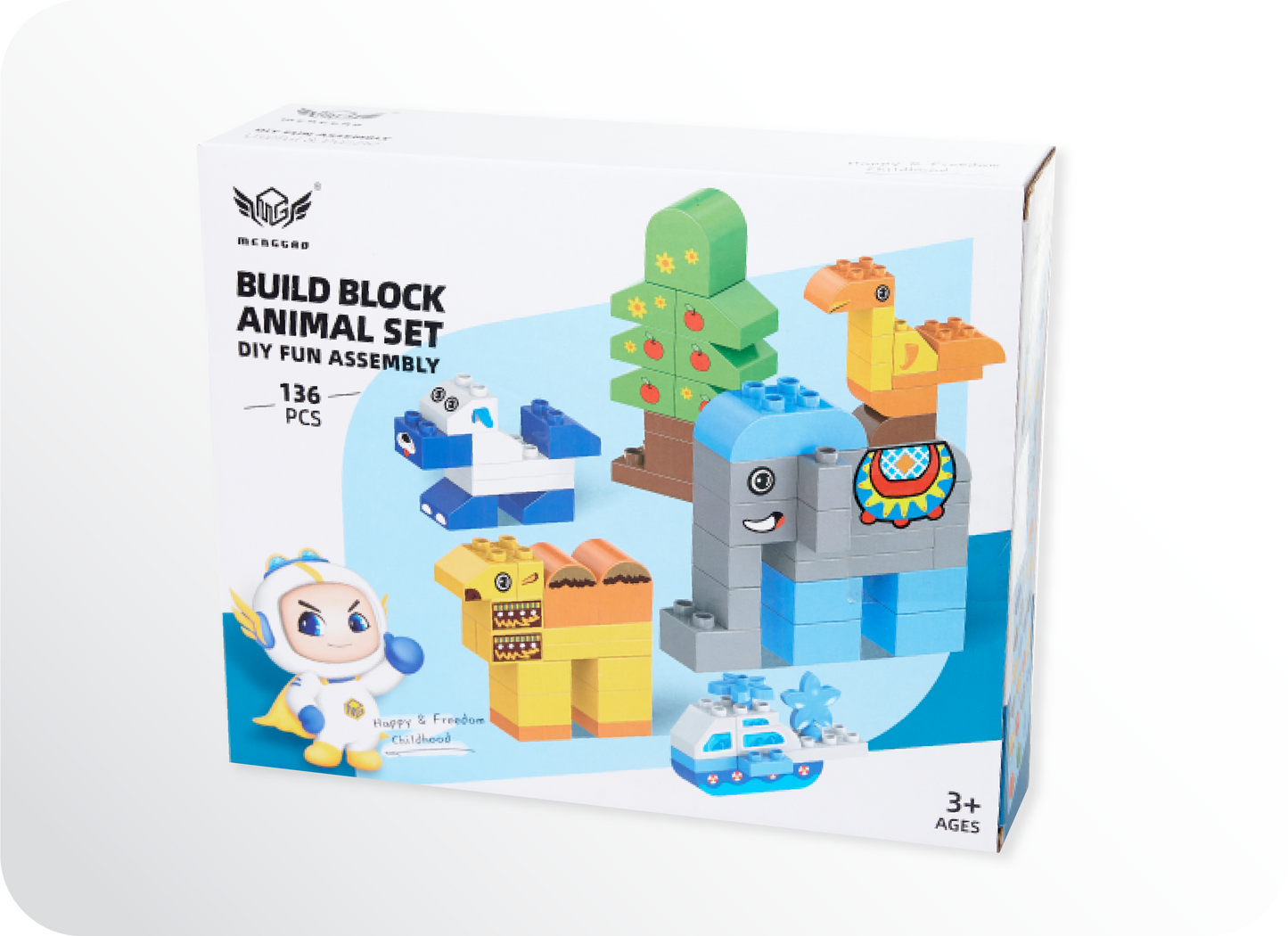 136-Piece Transformable Animals (12 Styles)