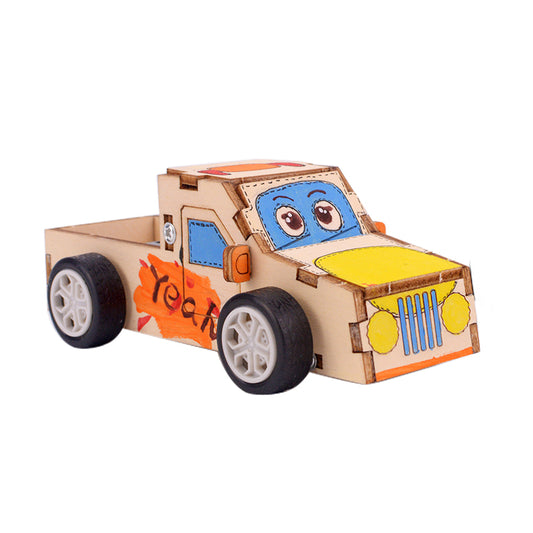 Wooden Pull-back Car