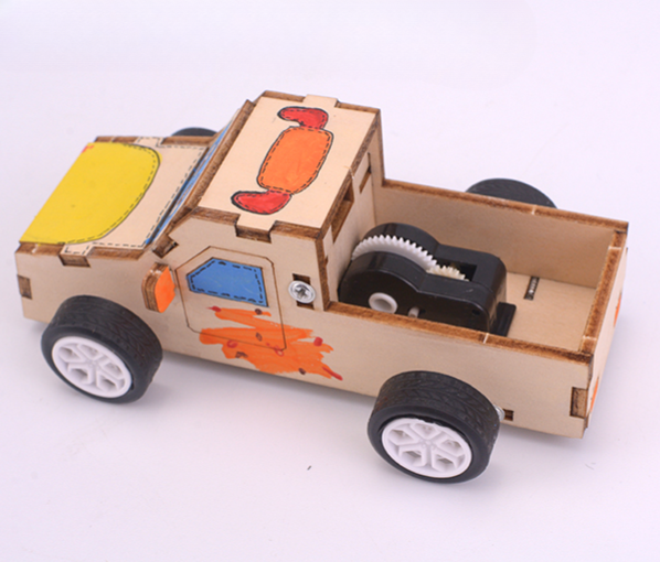 Wooden Pull-back Car