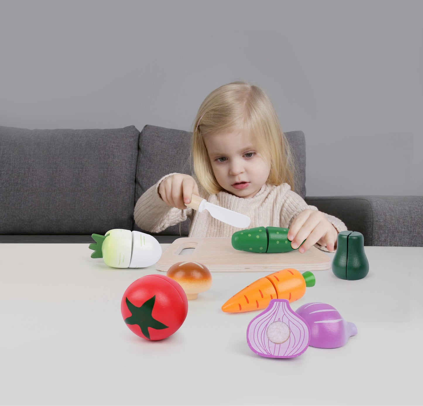 Wooden Vegetable Cutting Playset
