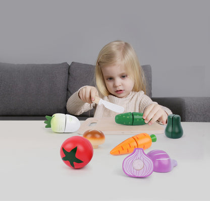 Wooden Vegetable Cutting Playset
