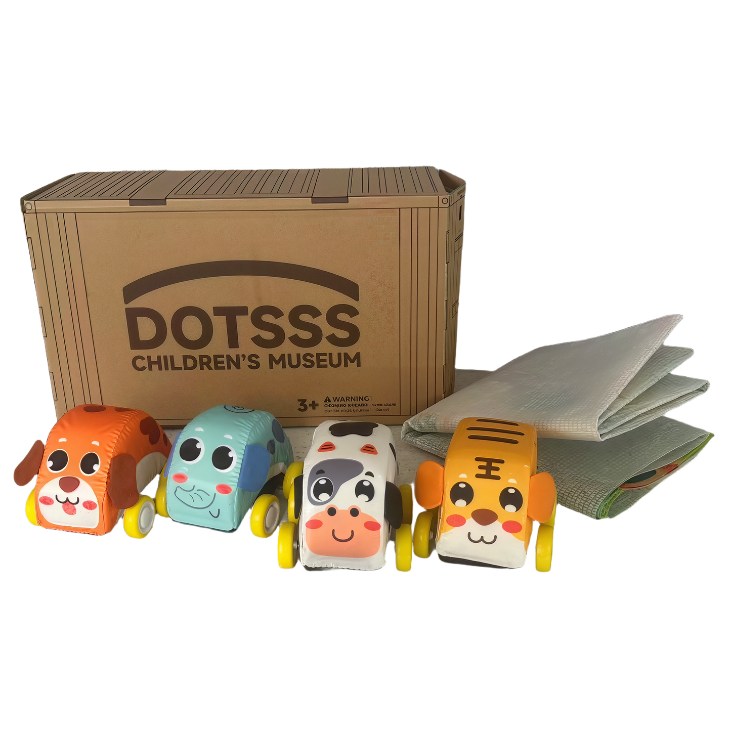 DOTSSS CHILDREN’S MUSEUM/DOTSSS  Pull-Back Ears Cloth Car