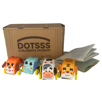 DOTSSS CHILDREN’S MUSEUM/DOTSSS  Pull-Back Ears Cloth Car