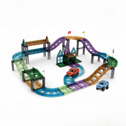 Magnetic Tile Car Tracks (59PCS)