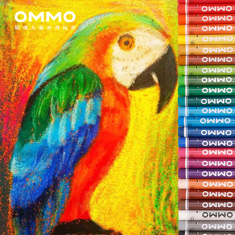 24-Color Eco-Friendly Oil Pastels for Kids