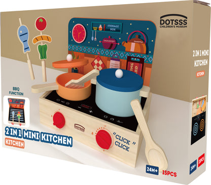 DOTSSS CHILDREN’S MUSEUM/DOTSSS  2-in-1 Mini Kitchen Playset