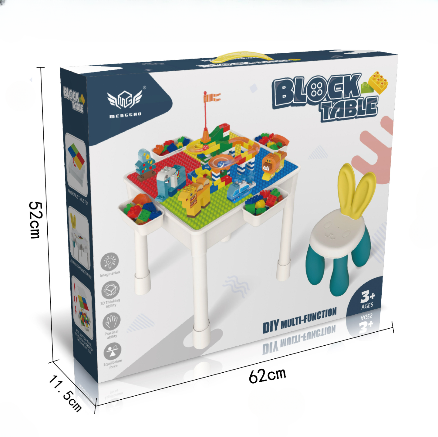 Large Table + 1 Chair + 4 Buckets + 4 Risers + 95 Slide Pieces + 75 DIY Pieces