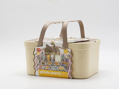 Gourmet Play Wheat Straw Dessert Picnic Basket (46PC)