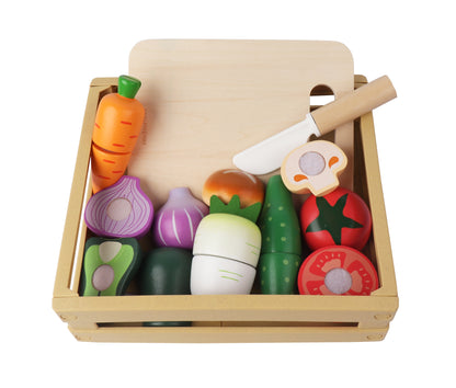 Wooden Vegetable Cutting Playset