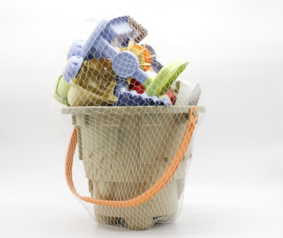 Beach Life Straw Material Beach Bucket Set (14PC)