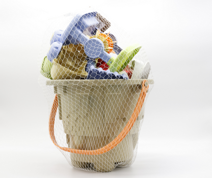 Beach Life Straw Material Beach Bucket Set (14PC)
