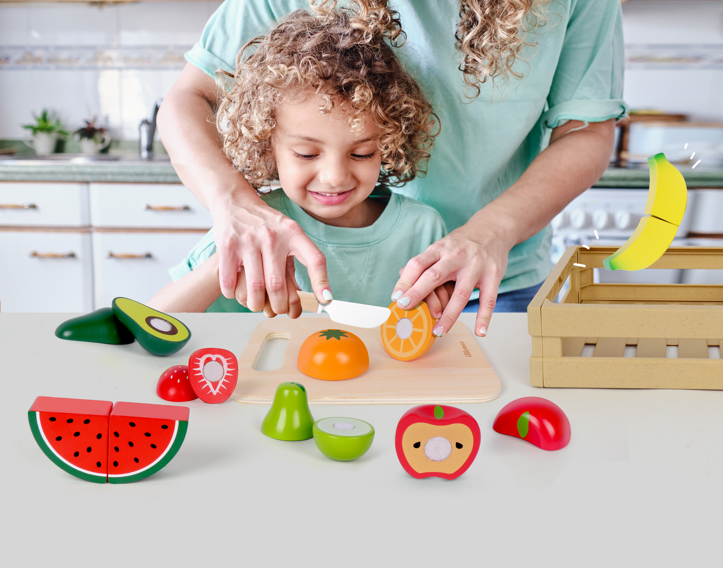 Wooden Fruit Cutting Playset
